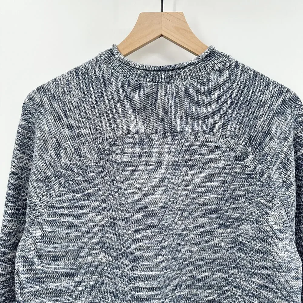 Lululemon Boxy Cotton-Blend Sweater Fisherman Knit‎ in Blue Gray Size Small - Picture 6 of 13